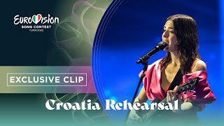 Mia Dimšić  Guilty Pleasure  Exclusive Rehearsal Clip  Croatia 🇭🇷  Eurovision 2022 [upl. by Orimlede166]