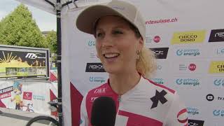 Jolanda Neff  Interview at the start  Stage 3  Tour de Suisse Women 2024 [upl. by Ennovart]