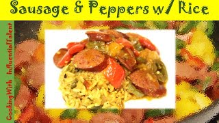 Sausage and Peppers with Caribbean Rice CookingWith InfluentialTalent [upl. by Anivel690]