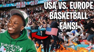 EightSixoKris Reacts to Basketball fans and atmosphere USA vs Europe [upl. by Ailegave]