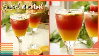 Sunset Mocktail Recipe  How to Make a Refreshing Drink this summer  Refreshing Mocktail Recipe [upl. by Ettezyl]