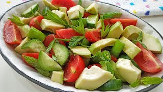 Nefis Kahvaltı Salatası😋 Avokadolu Diyet Salata Tarifi  Avokado Mezesi Nasıl Yapılır [upl. by Sldney872]