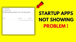 Startup Apps Not Showing in Task Manager  SOLVED [upl. by Nelia]