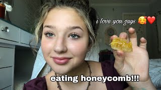 ASMR Eating Honeycomb 300 [upl. by Inafets]