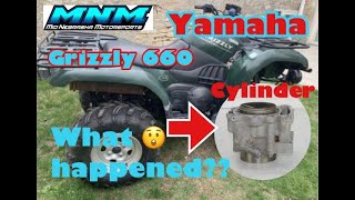 TYPICAL  Yamaha Grizzly 660 4x4  Piston Stuck Sideways  Top End BAD [upl. by Miculek]