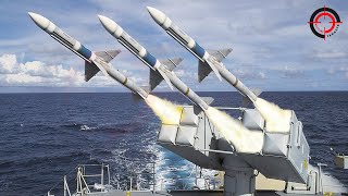 US Navy Ship SelfDefense System In Action  Missile Fired With Precision In MidOcean [upl. by Spenser]