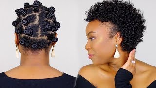 Bantu Knots Tutorial on Short Natural Hair  Perfect for Heat DamagedTransitioning Hair [upl. by Macmahon]