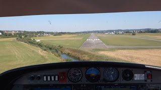 COCKPITVIEW Touch and go  approach and landing DA42 Twin Star [upl. by Dorsey]