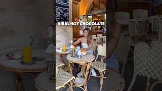 The best hot chocolate in Paris France travel love hotchocolate foodtour [upl. by Neih]