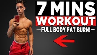 7 MIN MORNING WORKOUT NO EQUIPMENT BODYWEIGHT WORKOUT [upl. by Ynaffik499]