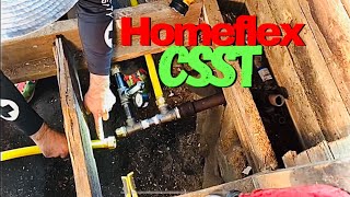 How to connect homeflex csst gas pipe to the main gas line [upl. by Ganny]