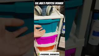 5 XL multi purpose drawer plastic modular storage box reviewvideo storagesolution subscribe [upl. by Jemma]