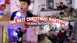 The BEST Christmas Party  VLOGMAS DAY 22 [upl. by Yahsel]