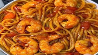 🍝 Spaghetti aux Crevettes à lItalienne 🇮🇹  Recette Facile et Délicieuse [upl. by Norita876]