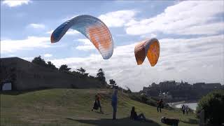 Paragliding crash fail  Parapente  Arraché vent fort fini dans le cimetière  France 🇫🇷 [upl. by Fai]