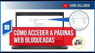 Cómo acceder a páginas web bloqueadas  Solución Definitiva [upl. by Anyahc63]