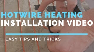 Hotwire Under Tile Heating Installation Video [upl. by Enad]