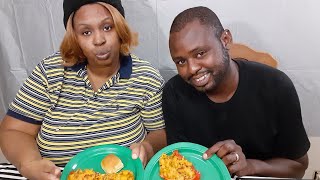 Mukbang Cheese burger hamburger helper stuff bell peppers [upl. by Spiros]