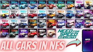 NFS No Limits  All Cars List  New Update [upl. by Anaylil]