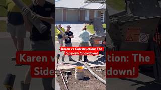 Karen vs Construction Workers The Sidewalk Showdown shorts shortsvideo karen crazykaren [upl. by Amyaj]