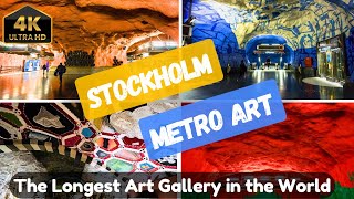 Stockholm Metro ART 4k  Longest Art Gallery in the World  Part1 [upl. by Khano107]