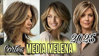 Estilos MEDIA MELENA PRÁCTICOS Que FAVORECE a Todas 💇‍♀️ Diseño de Cortes de Cabello 2025 [upl. by Mooney463]