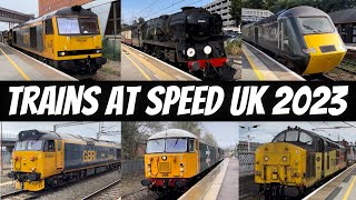 Trains At Speed UK  2023 Compilation [upl. by Aenet]