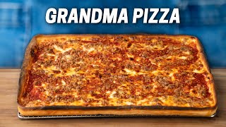 1 Hour Grandma Pizza  No Mixer [upl. by Cohligan]