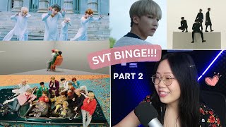 SEVENTEEN BINGE CLAP  Lilili Yabbay  Change Up  Pinwheel  Trauma MV  REACTION Part 2 [upl. by Fidellia]