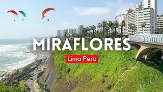 MIRAFLORES Lima Peru 2024 4k Modern and Touristic District  Walking Tour Lima Peru 4k [upl. by Ylrebmit848]