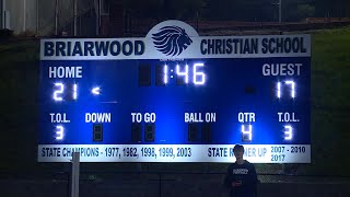 High school football highlights Briarwood vs John Carol [upl. by Rehotsirhc]