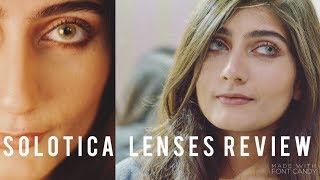 SOLOTICA LENSES REVIEW amp TRY ON Hidrocor MEL QUARTZO 2017  Anushae Says [upl. by Armelda]