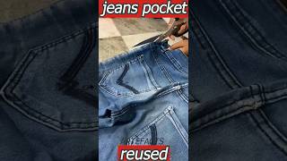 👖👖jeans pocket reused ideas 💡💡 [upl. by Eaner]