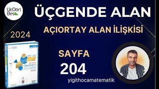 ÜÇGENDE ALAN  SAYFA 204  345 TYT  AYT GEOMETRİ SB [upl. by Kelsy]