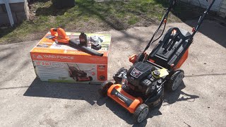 Is it any good Yard Force 22 inch 3 in one 20 volt lithium ion electric start push mower part one [upl. by Mahala]