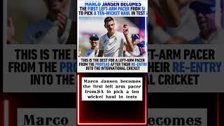 Marco Jansen created history shorts savssl shortsfeed marcojansen viralshorts cricket viral [upl. by Mohorva]