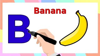 B Words  Writing letter B  B words for kids  Capital letter B  Educational video for kids abc [upl. by Anniroc167]