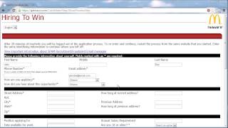 McDonalds Application Online Video [upl. by Ileane198]