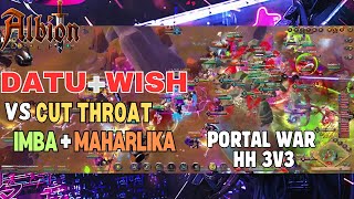 PORTAL WAR DATU  WISH  FAMILY VS CUT THROAT  IMBA  MAHARLIKA  1H HAMMER POV Albion online zvz [upl. by Shoshanna]