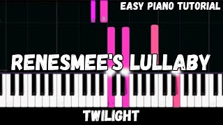 Twilight  Renesmees Lullaby Easy Piano Tutorial [upl. by Charmain]