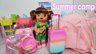 Baby Alive Doll Ayla packing for Summer Camp [upl. by Dj]