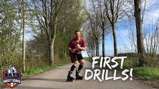 Learn to Inline Skate Part Two First Drills [upl. by Enerehs]