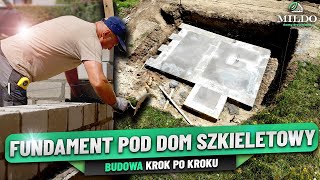 Fundament pod DOM SZKIELETOWY  Budowa krok po kroku  Mildo Domy Drewniane [upl. by Nairolf]