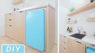 DIY Modern MiniKitchen  Kitchenette Build  Home Improvement [upl. by Gearard848]