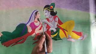 Radha krishna ji colour pencil drawing [upl. by Sotsirhc113]