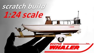 Full scratch 124 scale Boston Whaler Nauset with Merc 850 [upl. by Emmi718]