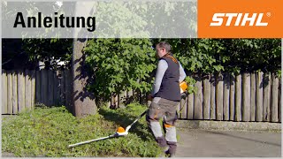 SchnittTechnik AkkuHeckenschneider Bodendecker schneiden mit dem STIHL HLA 86 [upl. by Ainigriv]