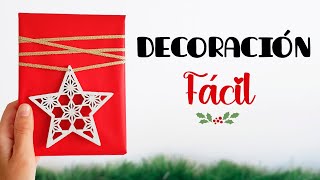 Cómo DECORAR un REGALO Fácil ✅ Envolver regalos de Navidad [upl. by Enelam]