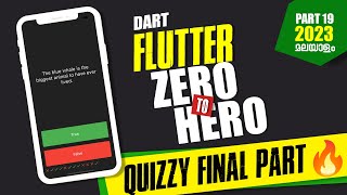 Quizzy Final Part🔥🔥 Creating a Quiz App with Flutter ✅  Part 10 Malayalam [upl. by Ayerhs]