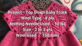 Knitting Exclusive and Easy Baby Frock [upl. by Jankell]